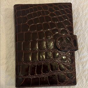 Elegant Brown alligator Leather Journal address and planner
